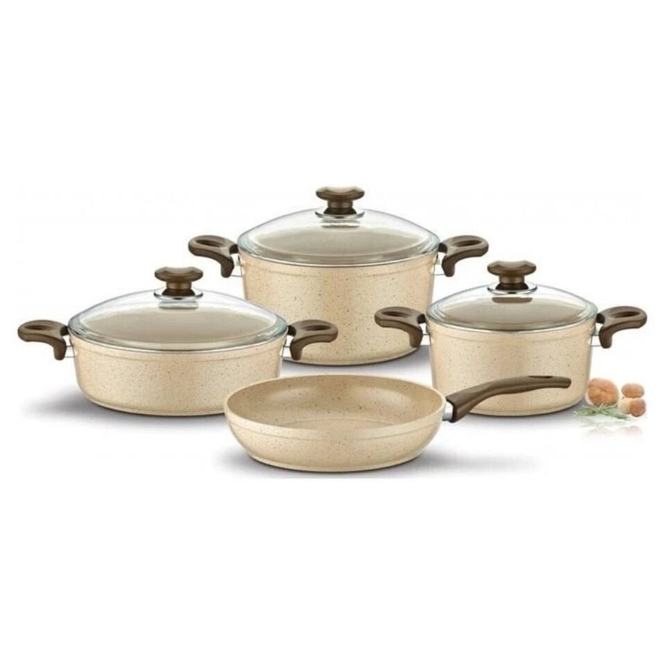 Gülsan Safran 7 Parça Granit Tencere Seti