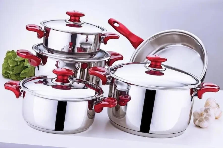 Gülsan olimpos 9 parça çelik tencere seti