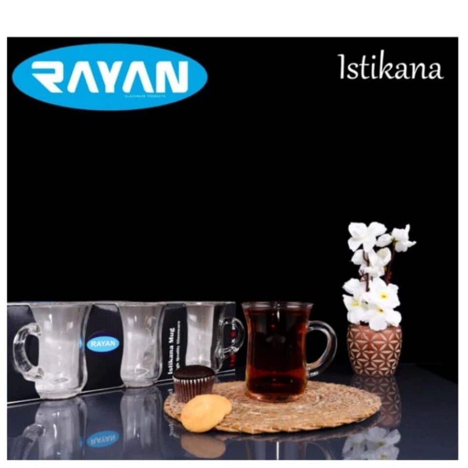 Rayan İstikana Kulplu Çay Bardağı