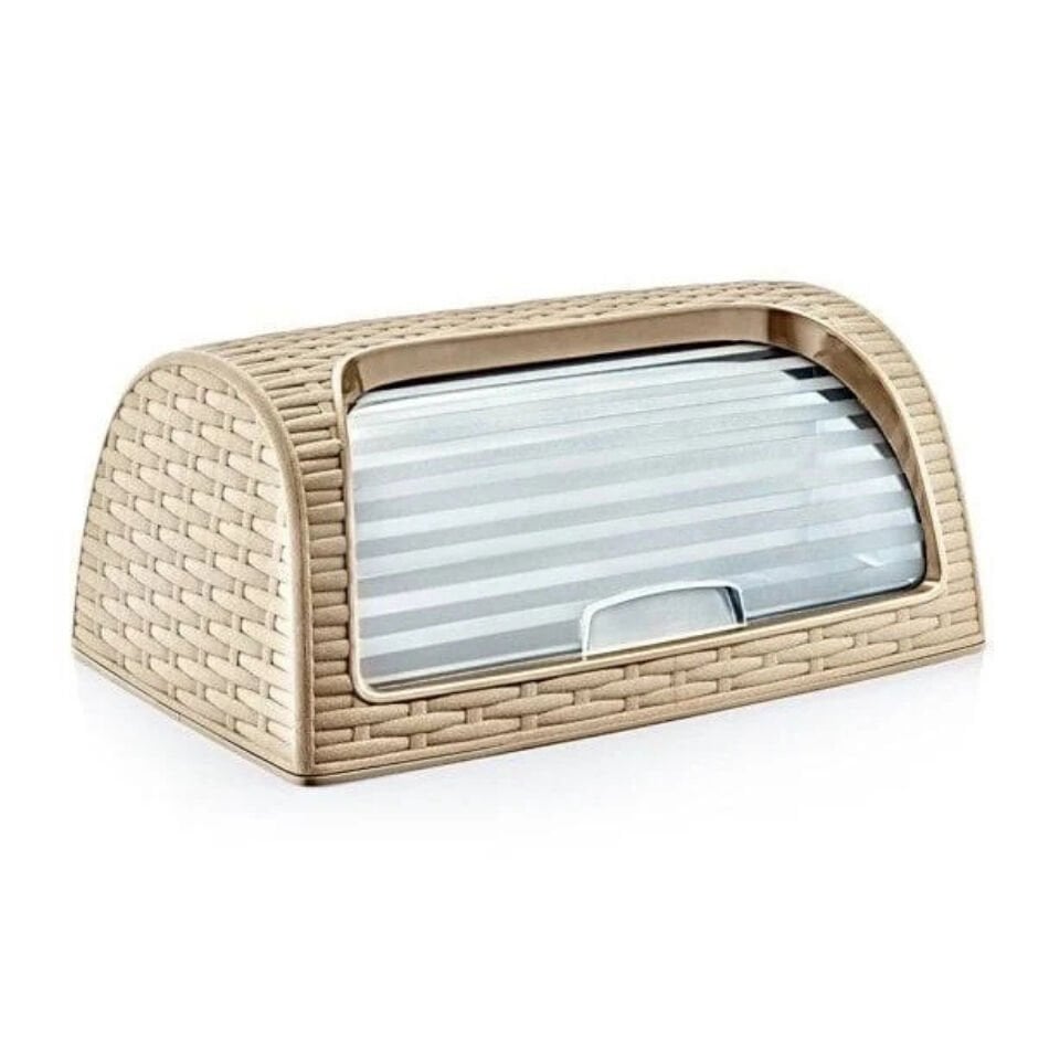 Fresca Hasır Desenli Sürgülü Ekmek Saklama Dolabı