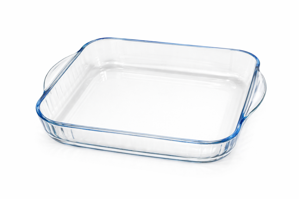 Borart Kare Borcam Fırın Tepsisi 27x30 cm – Isıya Dayanıklı Cam Tepsi